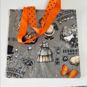 Halloween Trick or Treat Tote Bag with Orange Handles